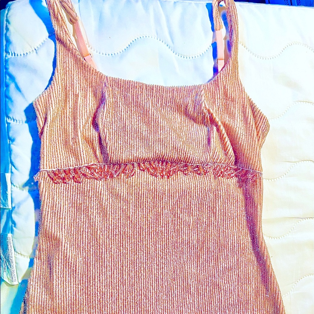 Betsey Johnson pale pink/ silver dress size M